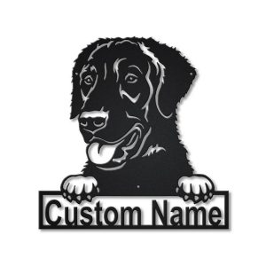 Curly Coated Retriever Dog Metal Art Personalized Metal Name Sign Home Decor Gift for Dog Lover