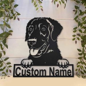 Curly Coated Retriever Dog Metal Art Personalized Metal Name Sign Home Decor Gift for Dog Lover 3