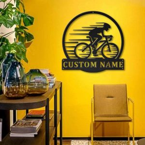 Cycling Sport Metal Sign Personalized Metal Name Signs Home Decor Sport Lovers Gifts 2