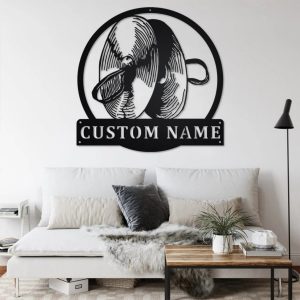 Cymbal Musical Instrument Metal Art Personalized Metal Name Sign Music Room Decor 2