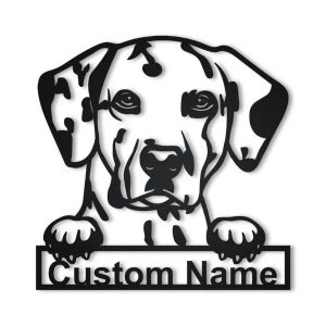 Dalmatian Dog Metal Art Personalized Metal Name Sign Decor Home Gift for Dog Lover 1