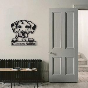 Dalmatian Dog Metal Art Personalized Metal Name Sign Decor Home Gift for Dog Lover 2