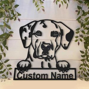 Dalmatian Dog Metal Art Personalized Metal Name Sign Decor Home Gift for Dog Lover 3