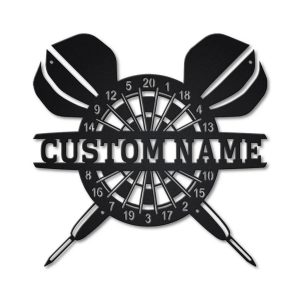 Darts Metal Sign Personalized Metal Name Signs Home Decor Sport Lovers Gifts 1