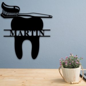 Dentist Office Wall Decor Personalized Metal Signs Dental Hygienist Gift Idea Orthodontist Office Sign 2