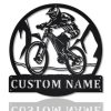 Downhill Mountain Biking Metal Sign Personalized Metal Name Signs Home Decor Sport Lovers Gifts 1