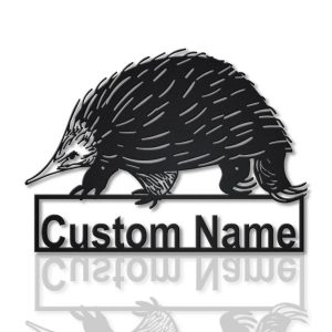 Echidna Metal Art Personalized Metal Name Sign Decor Home Gift for Animal Lover 1