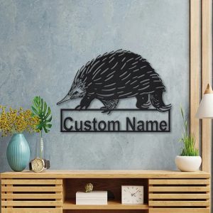 Echidna Metal Art Personalized Metal Name Sign Decor Home Gift for Animal Lover 3