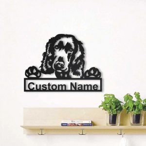 English Cocker Spaniel Dog Metal Art Personalized Metal Name Sign Decor Home Gift for Dog Lover