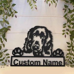 English Cocker Spaniel Dog Metal Art Personalized Metal Name Sign Decor Home Gift for Dog Lover 3