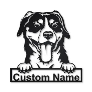 Entlebucher Mountain Dog Metal Art Personalized Metal Name Sign Home Decor Gift for Dog Lover