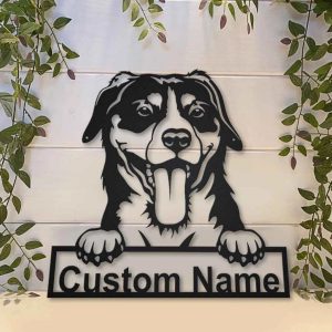 Entlebucher Mountain Dog Metal Art Personalized Metal Name Sign Home Decor Gift for Dog Lover 3