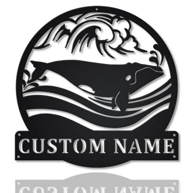 Eubalaena Metal Art Personalized Metal Name Sign Decor Home Gift for