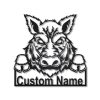 Feral Pig Metal Art Personalized Metal Name Sign Decor Home Gift for Animal Lover 1
