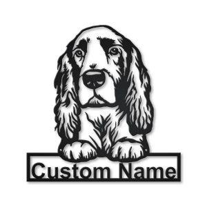 Field Spaniel Dog Metal Art Personalized Metal Name Sign Home Decor Gift for Dog Lover