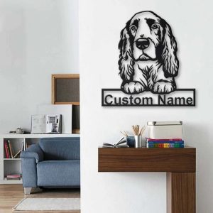 Field Spaniel Dog Metal Art Personalized Metal Name Sign Home Decor Gift for Dog Lover 3