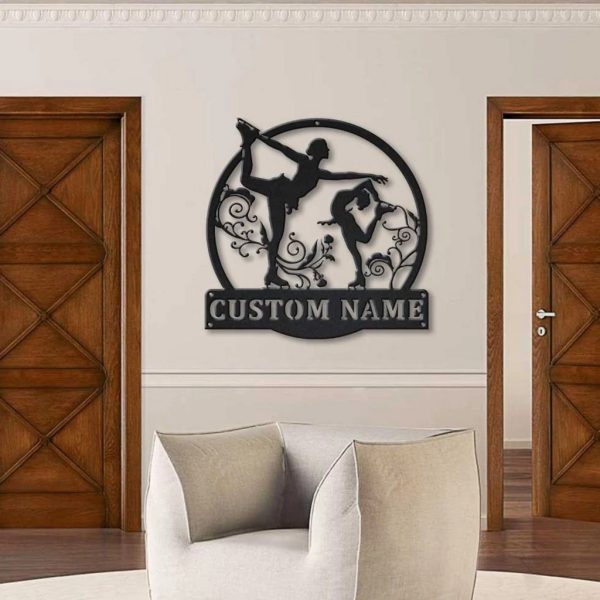 Figure Skating Sport Metal Sign Personalized Metal Name Signs Home Decor Sport Lovers Gifts