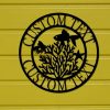 Fish Coral Metal Art Personalized Metal Name Sign Decor for Home 1