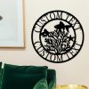 Fish Coral Metal Art Personalized Metal Name Sign Decor for Home 2