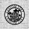 Fish Coral Metal Art Personalized Metal Name Sign Decor for Home 4