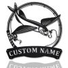 Flying Fish Fishing Pole Metal Art Personalized Metal Name Sign Decor Home Gift for Fishing Lover 1