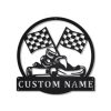Go Kart Racing Metal Sign Personalized Metal Name Signs Home Decor Racing Sport Fan Gifts 1