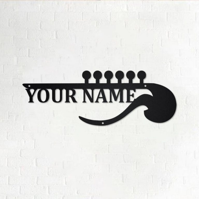 Guitar Musical Instrument Metal Art Personalized Metal Name Sign Music guitar-musical-instrument-metal-art-personalized-metal-name-sign-music