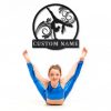 Gymnastics Sport Metal Sign Personalized Metal Name Signs Home Decor Sport Lovers Gifts 2
