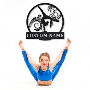Gymnastics Sport Metal Sign Personalized Metal Name Signs Home Decor Sport Lovers Gifts 2