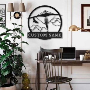 Hang Gliding Sport Metal Sign Personalized Metal Name Signs Home Decor Sport Lovers Gifts 2