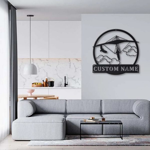 Hang Gliding Sport Metal Sign Personalized Metal Name Signs Home Decor Sport Lovers Gifts