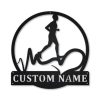 Heartbeat Running Metal Sign Personalized Metal Name Signs Home Decor Sport Lovers Gifts 1