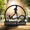 Heartbeat Running Metal Sign Personalized Metal Name Signs Home Decor Sport Lovers Gifts 2