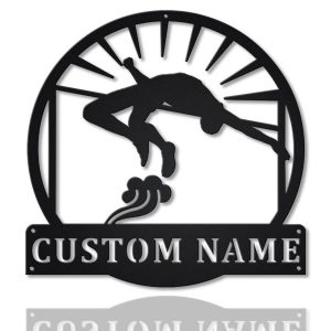 High Jump Metal Sign Personalized Metal Name Signs Home Decor Sport Lovers Gifts