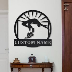 High Jump Metal Sign Personalized Metal Name Signs Home Decor Sport Lovers Gifts 2