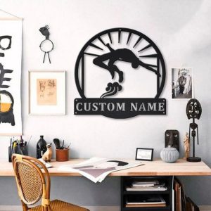 High Jump Metal Sign Personalized Metal Name Signs Home Decor Sport Lovers Gifts 3