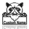 Himalayan Cat Metal Art Personalized Metal Name Sign Decor Home Gift for Cat Lover 1