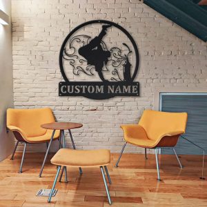 Hip Hop Dance Metal Sign Personalized Metal Name Signs Home Decor Sport Lovers Gifts