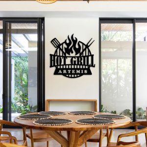 Hot Grill Home Bar Signs Custom Metal Signs For Outdoors Metal Business Signs 2