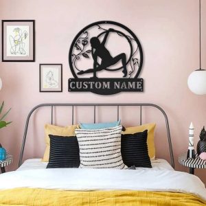 Hula Hoop Metal Sign Personalized Metal Name Signs Home Decor Sport Lovers Gifts