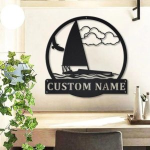 Iceboat Metal Sign Personalized Metal Name Signs Home Decor Sport Lovers Gifts 3