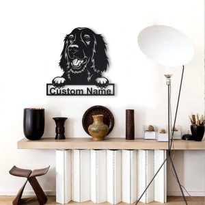 Irish Setter Dog Metal Art Personalized Metal Name Sign Decor Home Gift for Dog Lover 3