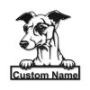 Italian Grayhound Dog Metal Art Personalized Metal Name Sign Home Decor Gift for Dog Lover 1