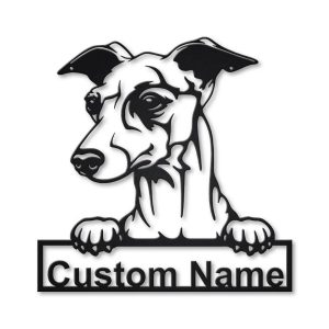 Italian Grayhound Dog Metal Art Personalized Metal Name Sign Home Decor Gift for Dog Lover