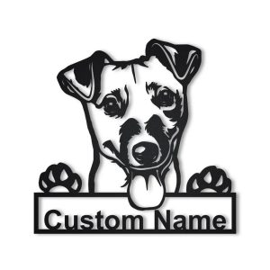 Jack Russell Terries Metal Art Personalized Metal Name Sign Decor Home Gift for Dog Lover 1