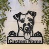 Jack Russell Terries Metal Art Personalized Metal Name Sign Decor Home Gift for Dog Lover 2