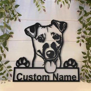 Jack Russell Terries Metal Art Personalized Metal Name Sign Decor Home Gift for Dog Lover 2