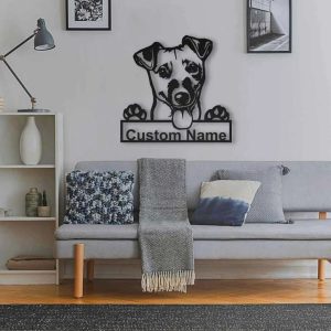 Jack Russell Terries Metal Art Personalized Metal Name Sign Decor Home Gift for Dog Lover 3