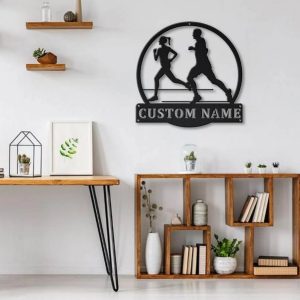 Jogging Metal Sign Personalized Metal Name Signs Home Decor Sport Lovers Gifts 3