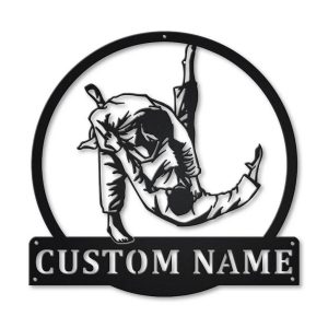 Judo Metal Sign Personalized Metal Name Signs Home Decor Sport Lovers Gifts 1